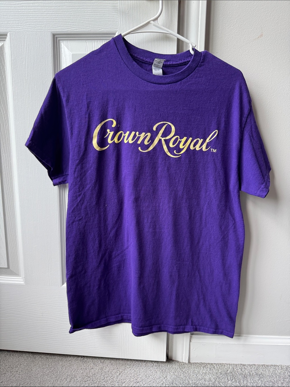 Crown Royal Purple Tee with Gold Script Logo Unisex Medium